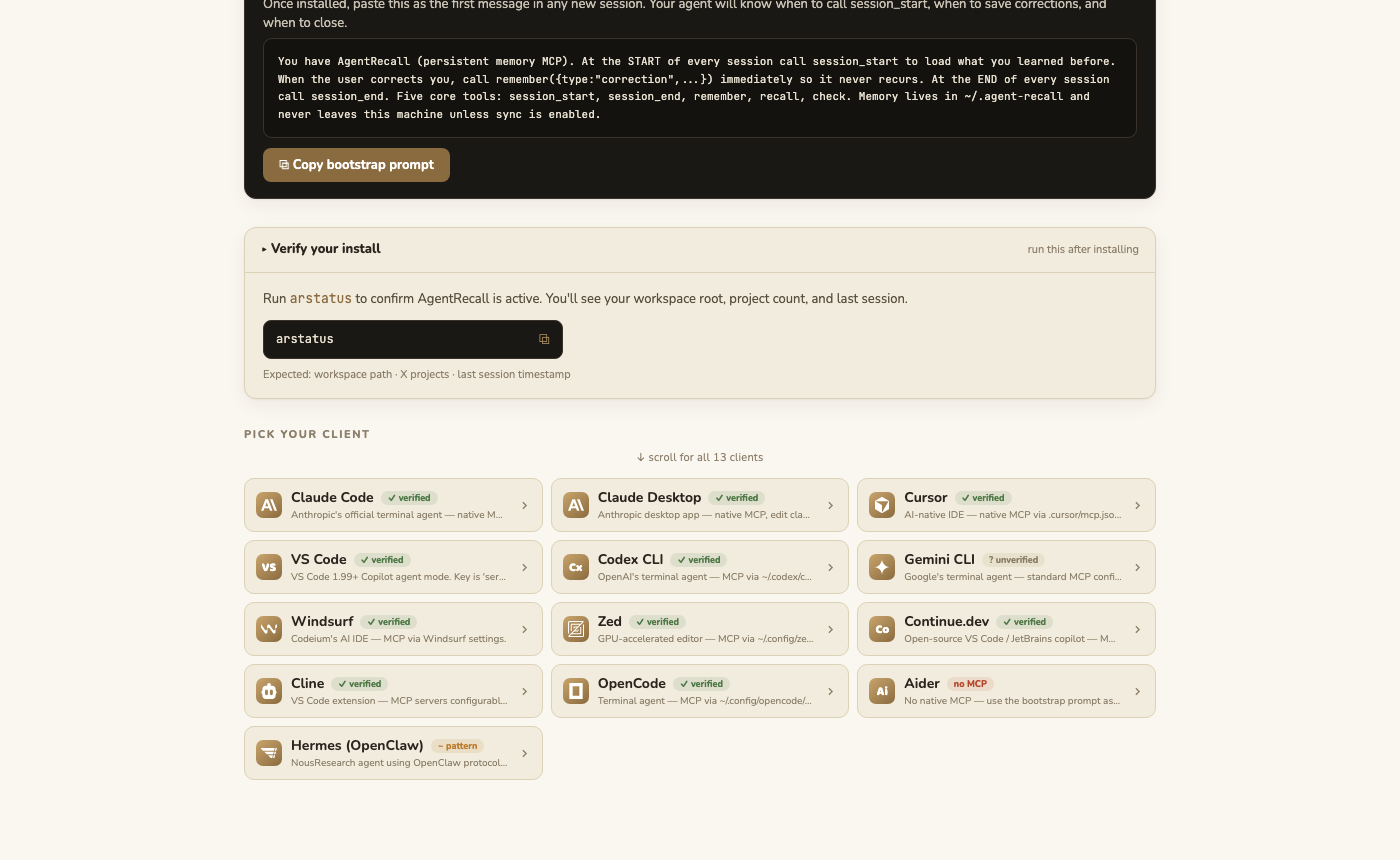 https://github.com/Goldentrii/AgentRecall-X/blob/HEAD/AgentRecall Install Guide