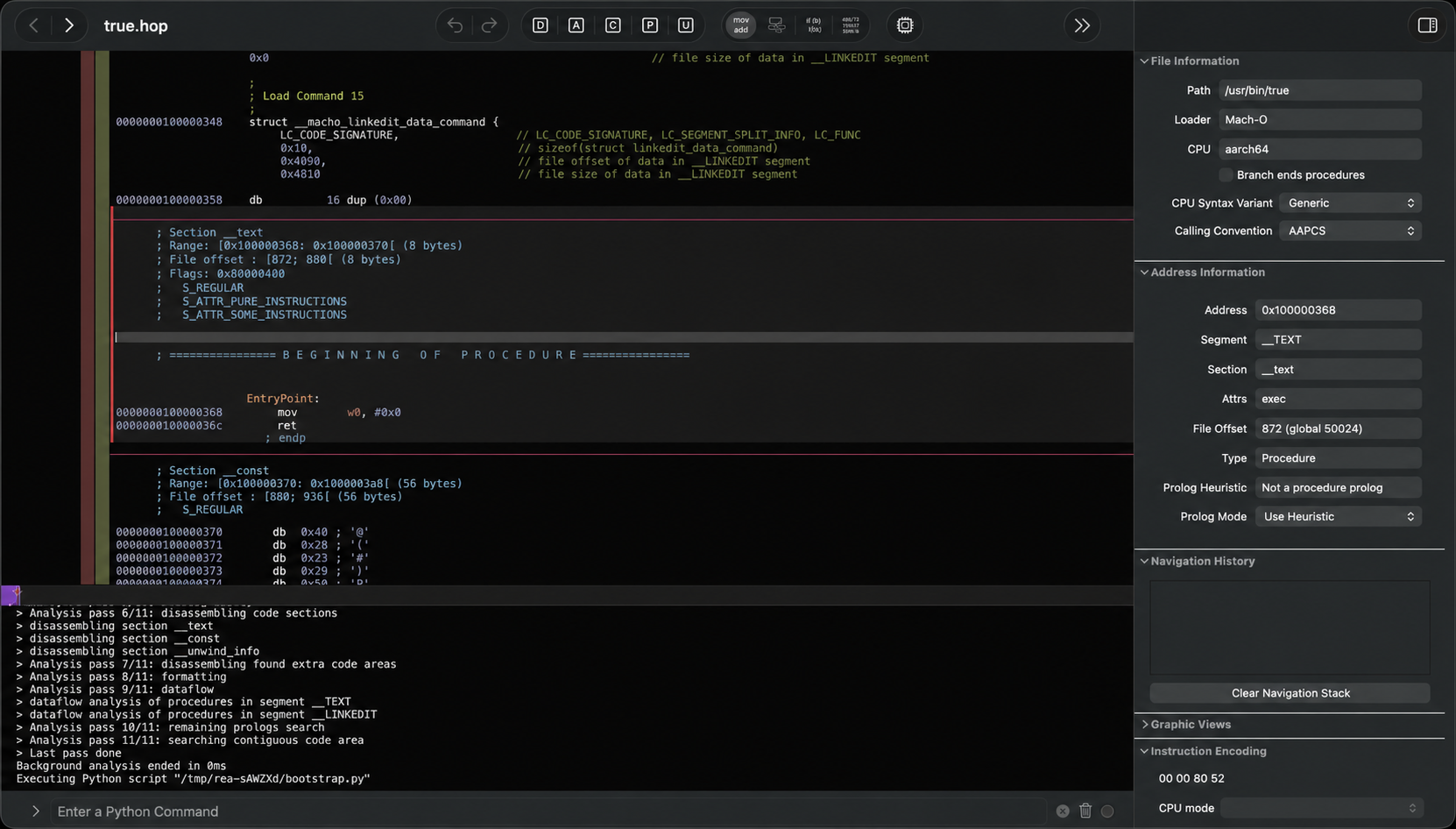 https://github.com/NabilRFG12/Reverse-Engineer-anything/blob/HEAD/REA launching its analysis bridge inside Hopper while inspecting a native binary