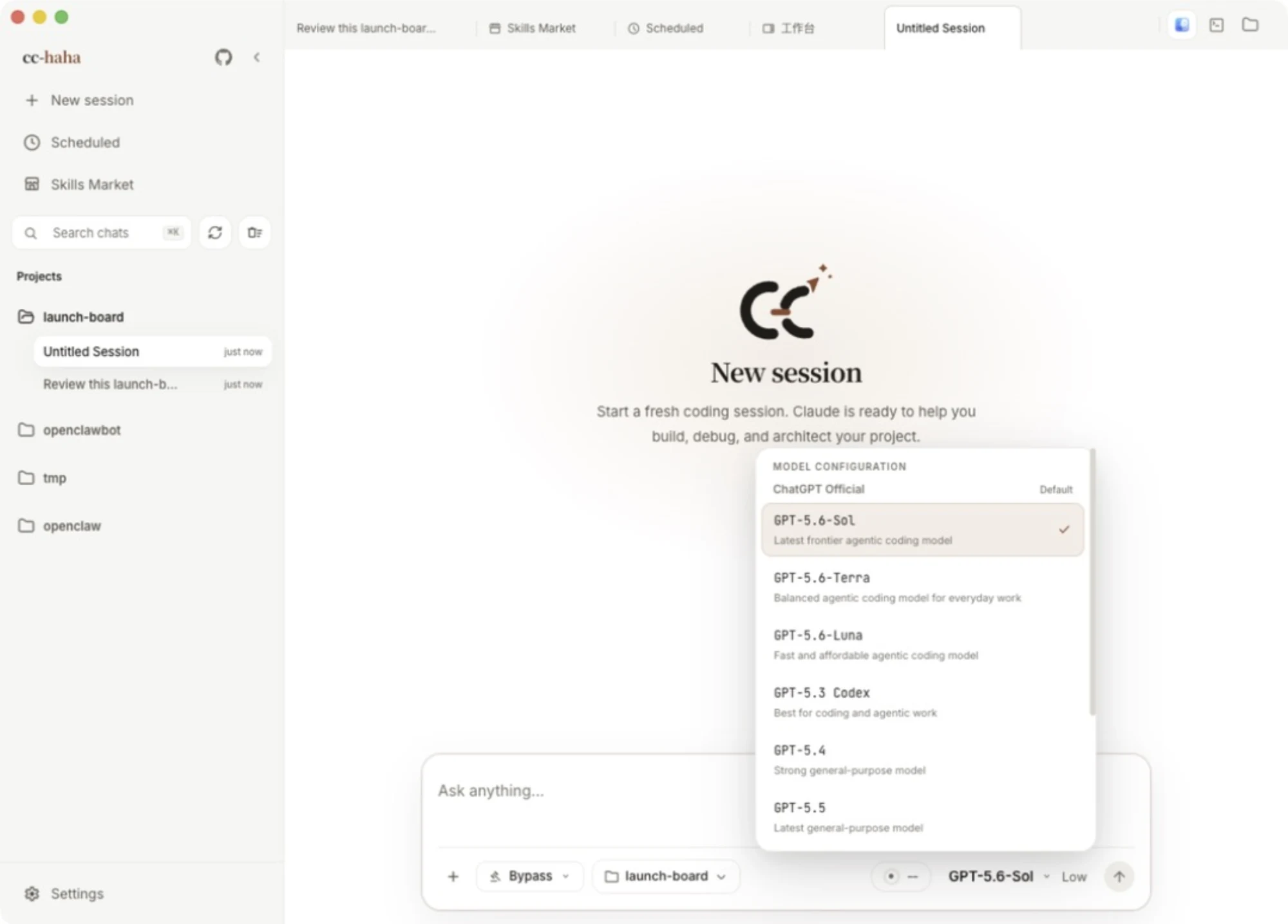 https://github.com/NanmiCoder/cc-haha/blob/HEAD/Model picker showing providers, presets, and local endpoints