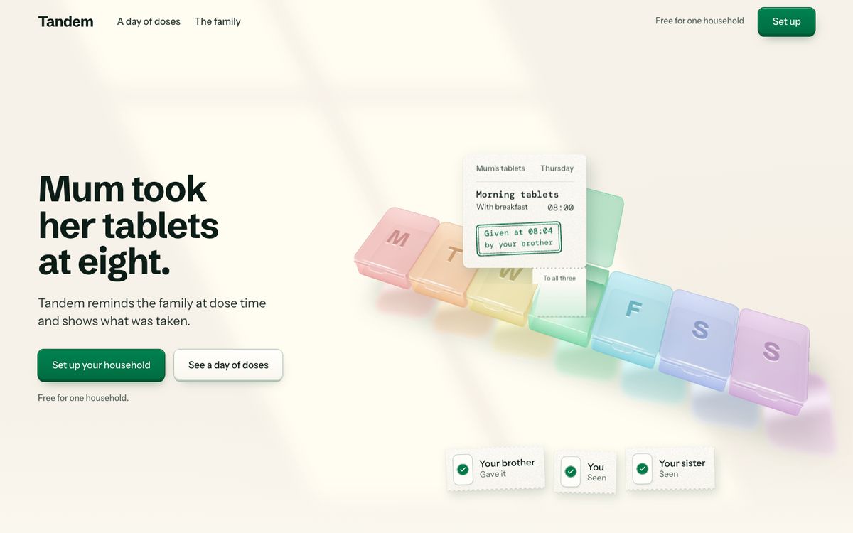 https://github.com/Nutlope/hallmark/blob/HEAD/Dose theme: Tandem, a family medication app