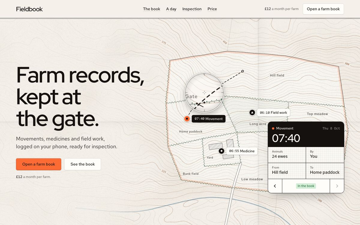 https://github.com/Nutlope/hallmark/blob/HEAD/Furrow theme: Fieldbook, farm records