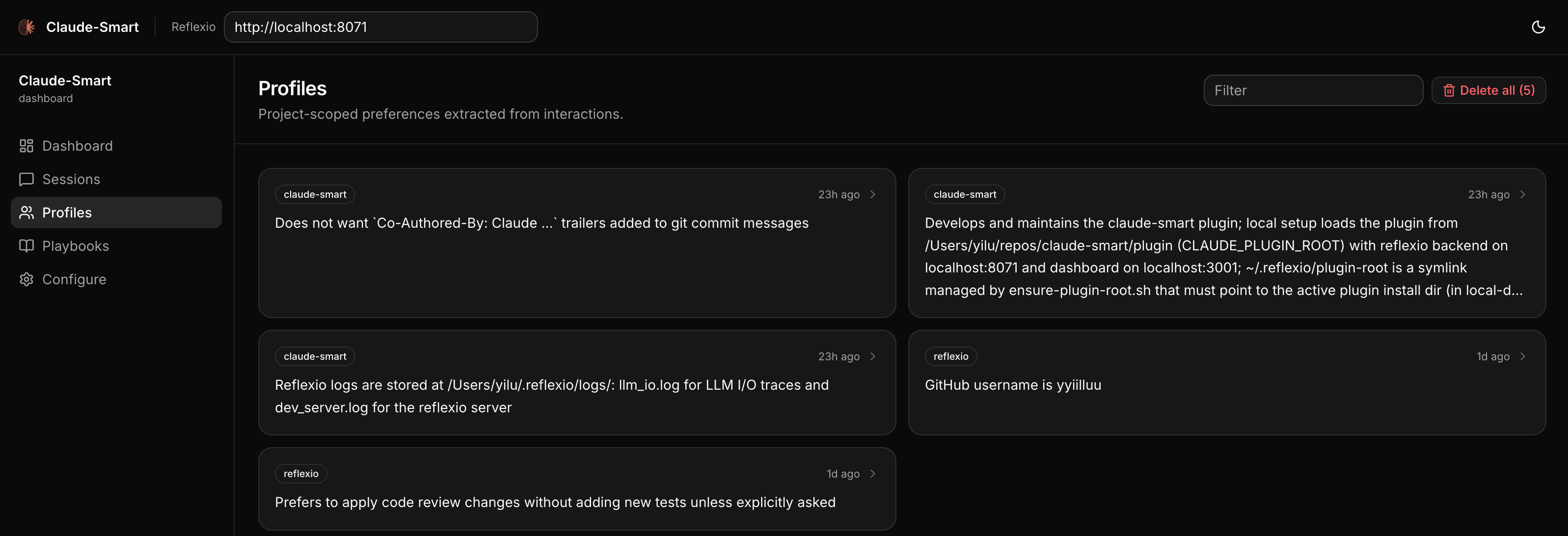 https://github.com/ReflexioAI/claude-smart/blob/HEAD/Preferences dashboard