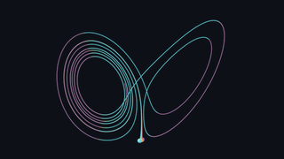 https://github.com/academa-labs/manimgx/blob/HEAD/The Lorenz attractor: nearby trajectories separate as they trace a butterfly in three dimensions