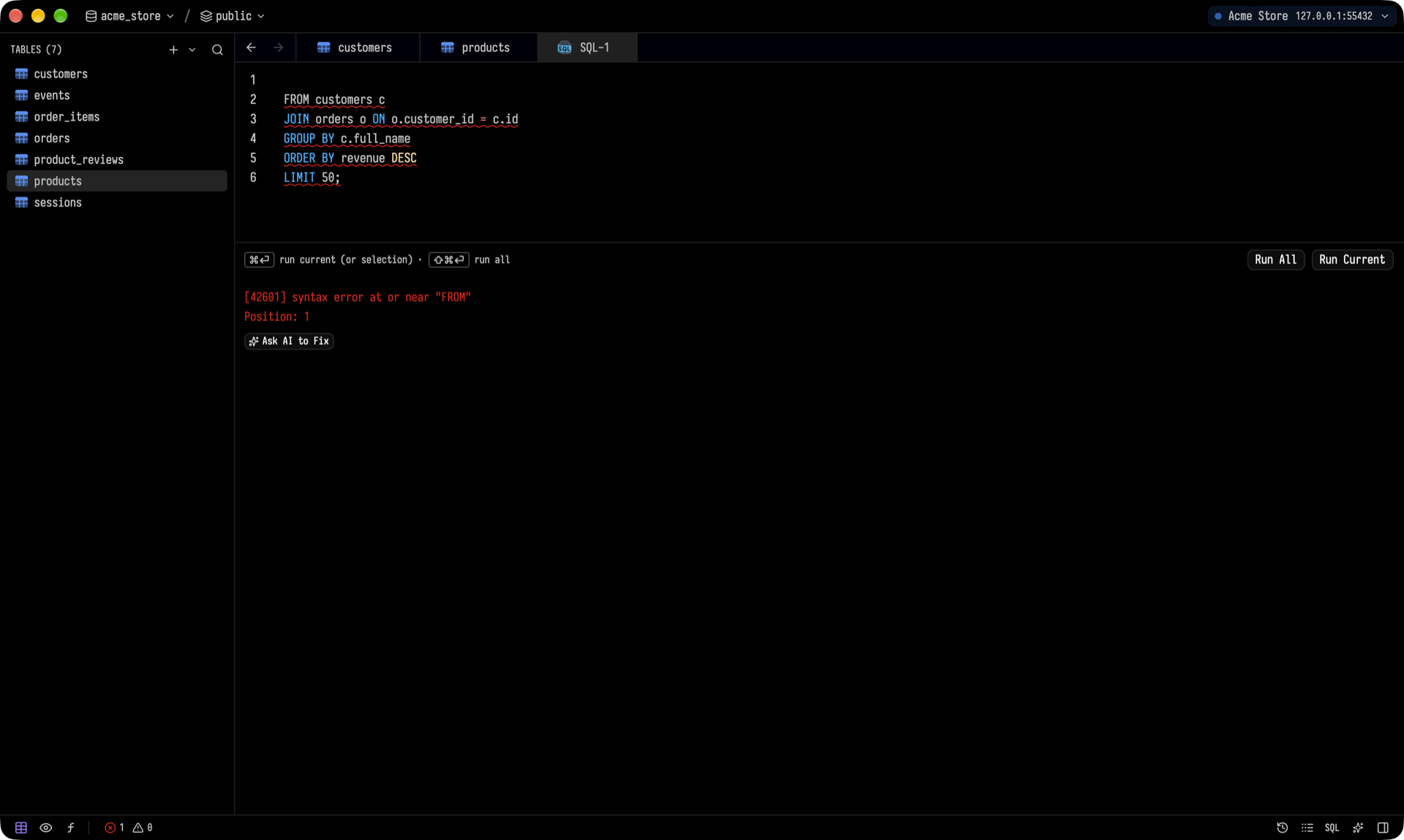 https://github.com/alpcanaydin/tusk/blob/HEAD/Query error with Ask AI to Fix