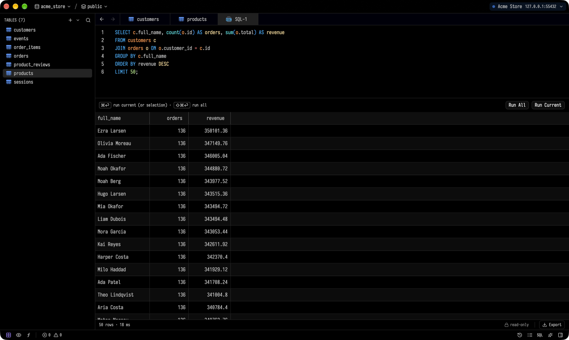 https://github.com/alpcanaydin/tusk/blob/HEAD/SQL editor with results