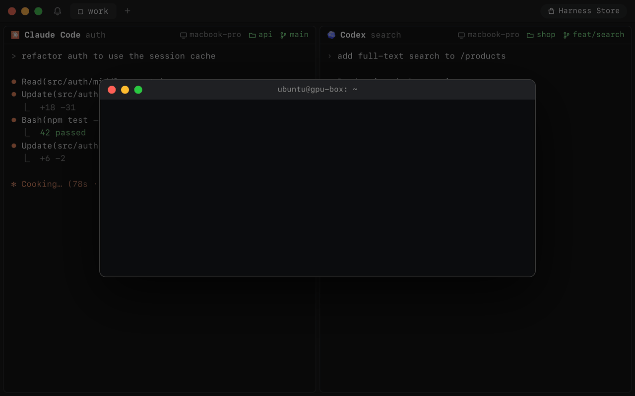 https://github.com/autonomous-ai/openharness/blob/HEAD/A new GPU box runs four setup commands and comes online. The app links it with its password, then starts Claude Code there.