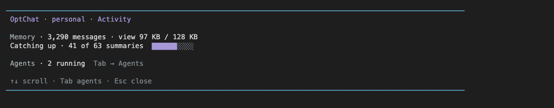 Activity page