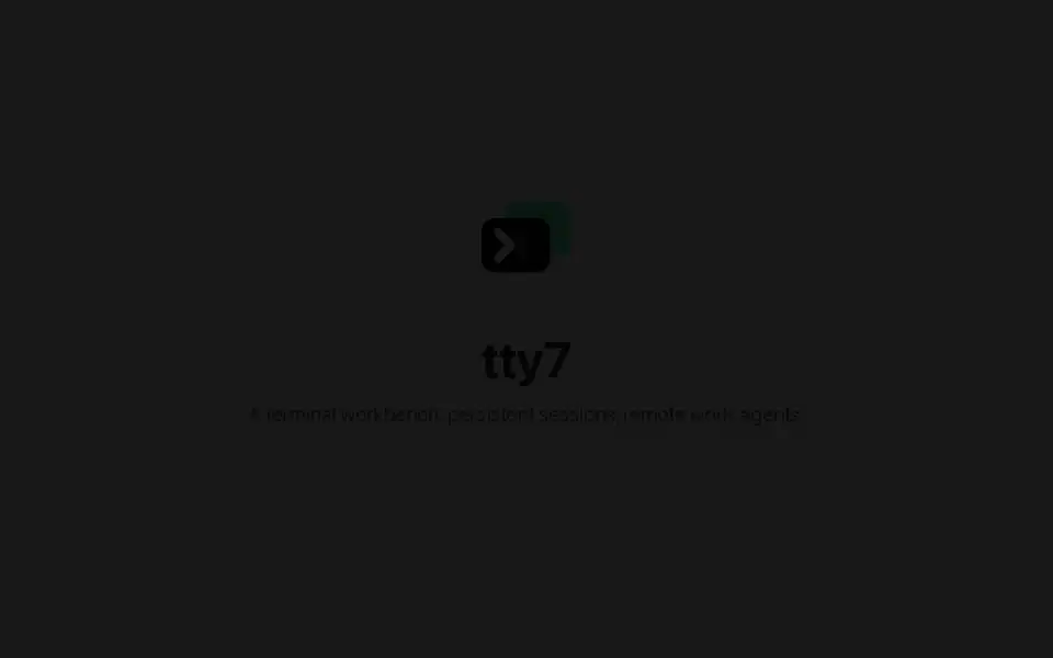 https://github.com/l0ng-ai/tty7/blob/HEAD/One-minute tour of tty7: agents across repos, one agent driving another through the CLI, the prompt editor, diffs, dragging panes, and sessions that survive quitting the app