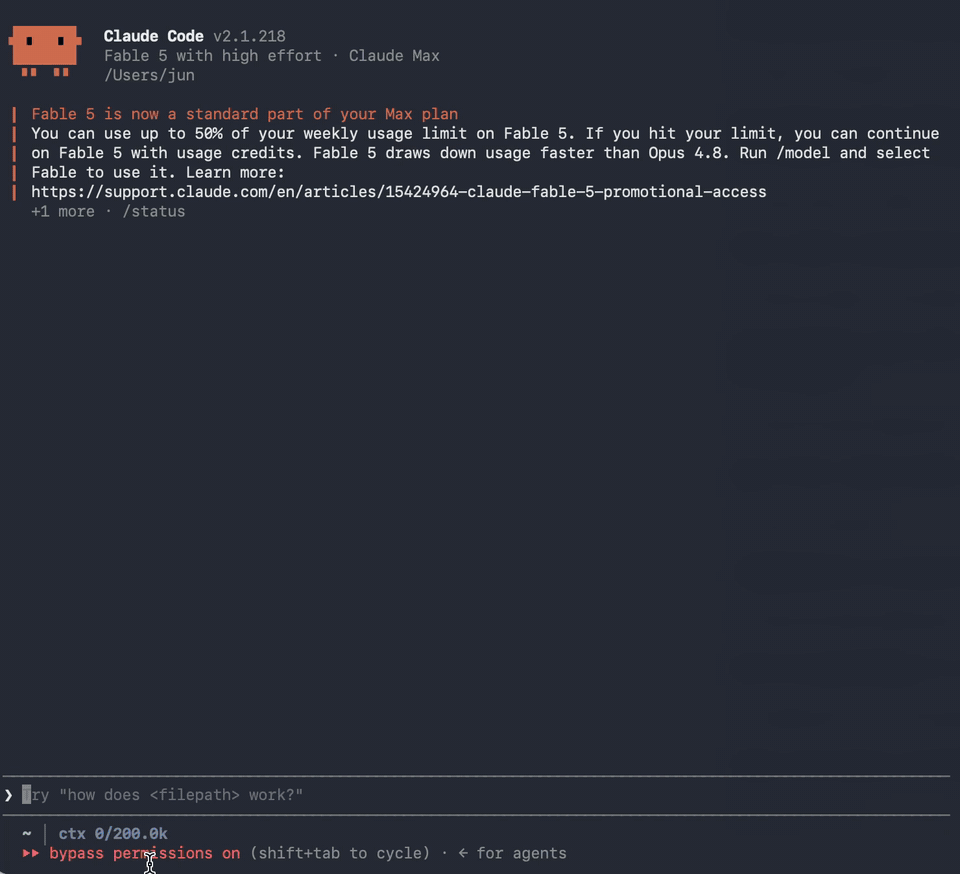 https://github.com/lidge-jun/opencodex/blob/HEAD/Claude Code running a routed model through opencodex — the status bar shows gpt-5.6-luna-medium as the active model