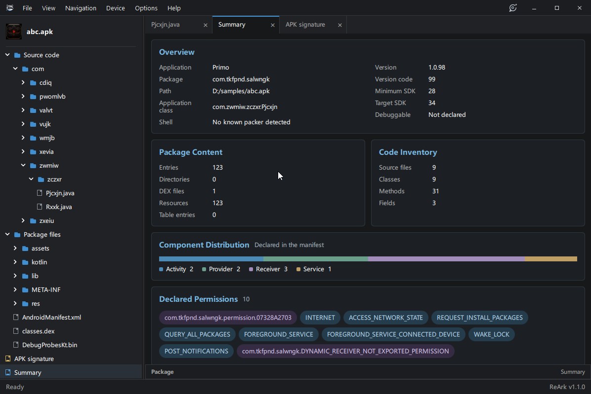 https://github.com/lkimuk/ReArk/blob/HEAD/Android package summary