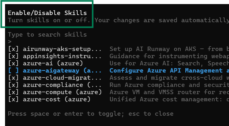 Codex Enable Disable Skills