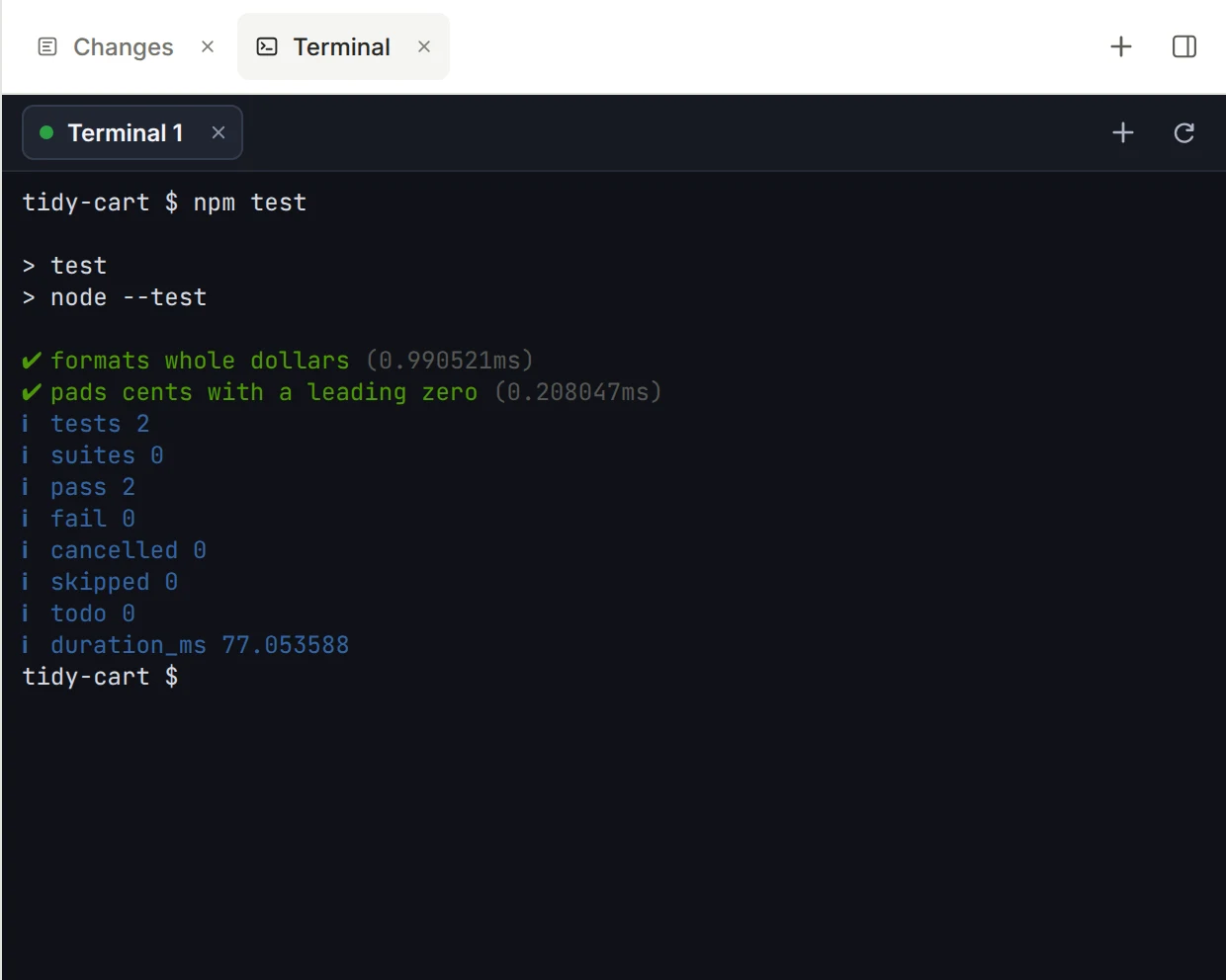 https://github.com/minghinmatthewlam/pi-gui/blob/HEAD/The integrated terminal running the test suite next to the thread
