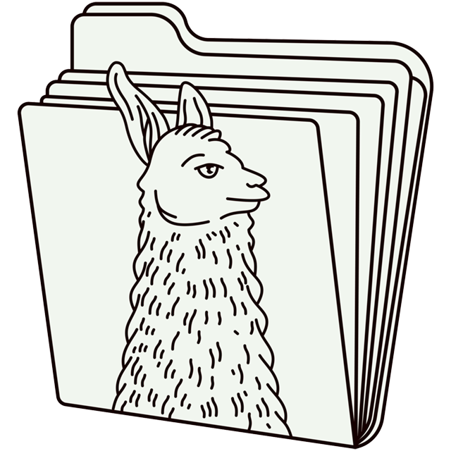 https://github.com/mozilla-ai/llamafile/blob/HEAD/[line drawing of llama animal head in front of slightly open manilla folder filled with files]