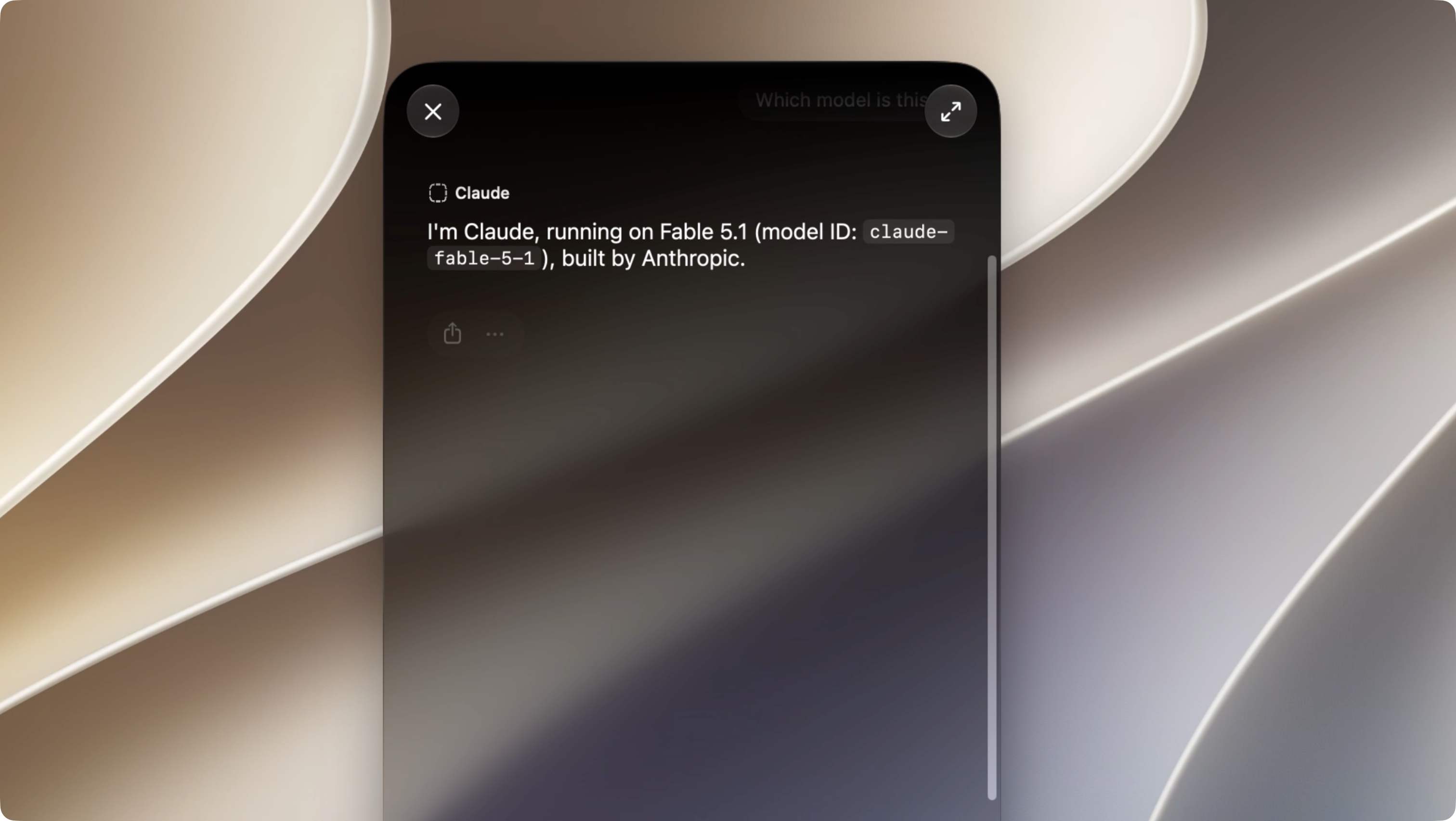 Claude responding inside Siri on macOS