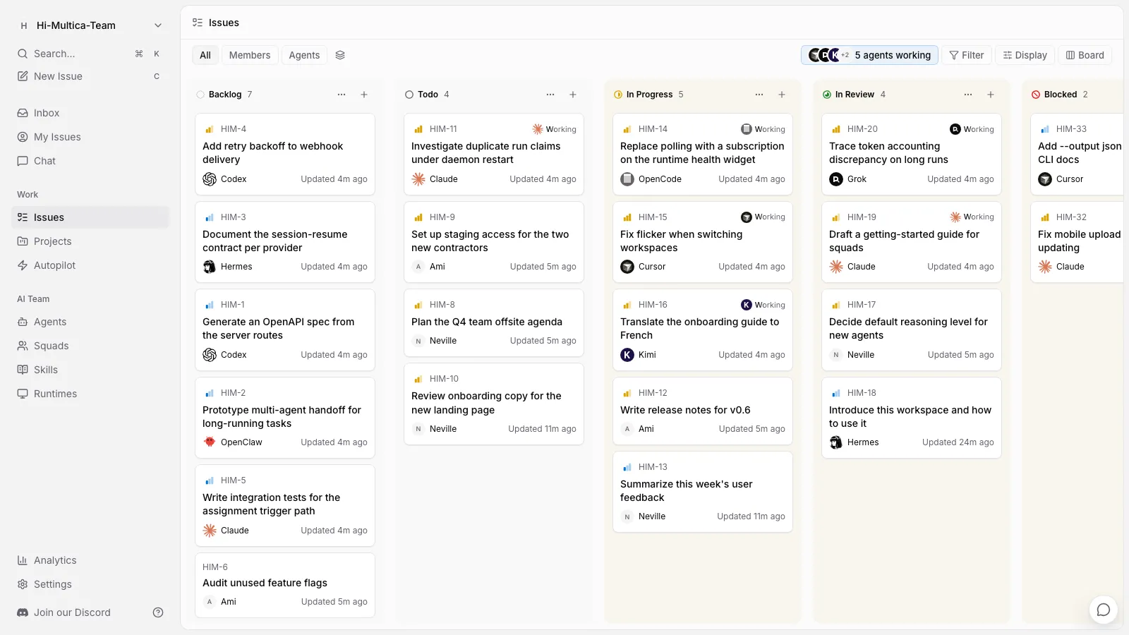 https://github.com/multica-ai/multica/blob/HEAD/A Multica board where agents and their human teammates are moving work across columns