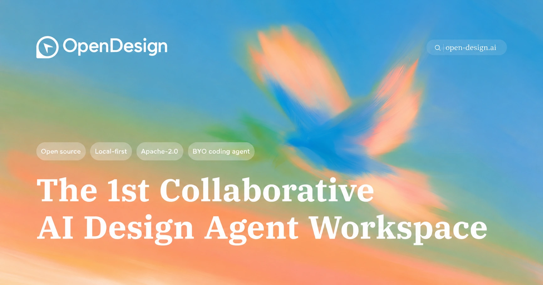 https://github.com/nexu-io/open-design/blob/HEAD/OpenDesign hero banner — The First Collaborative Design Agent Workspace, with design systems, plugins, coding agents, and media providers