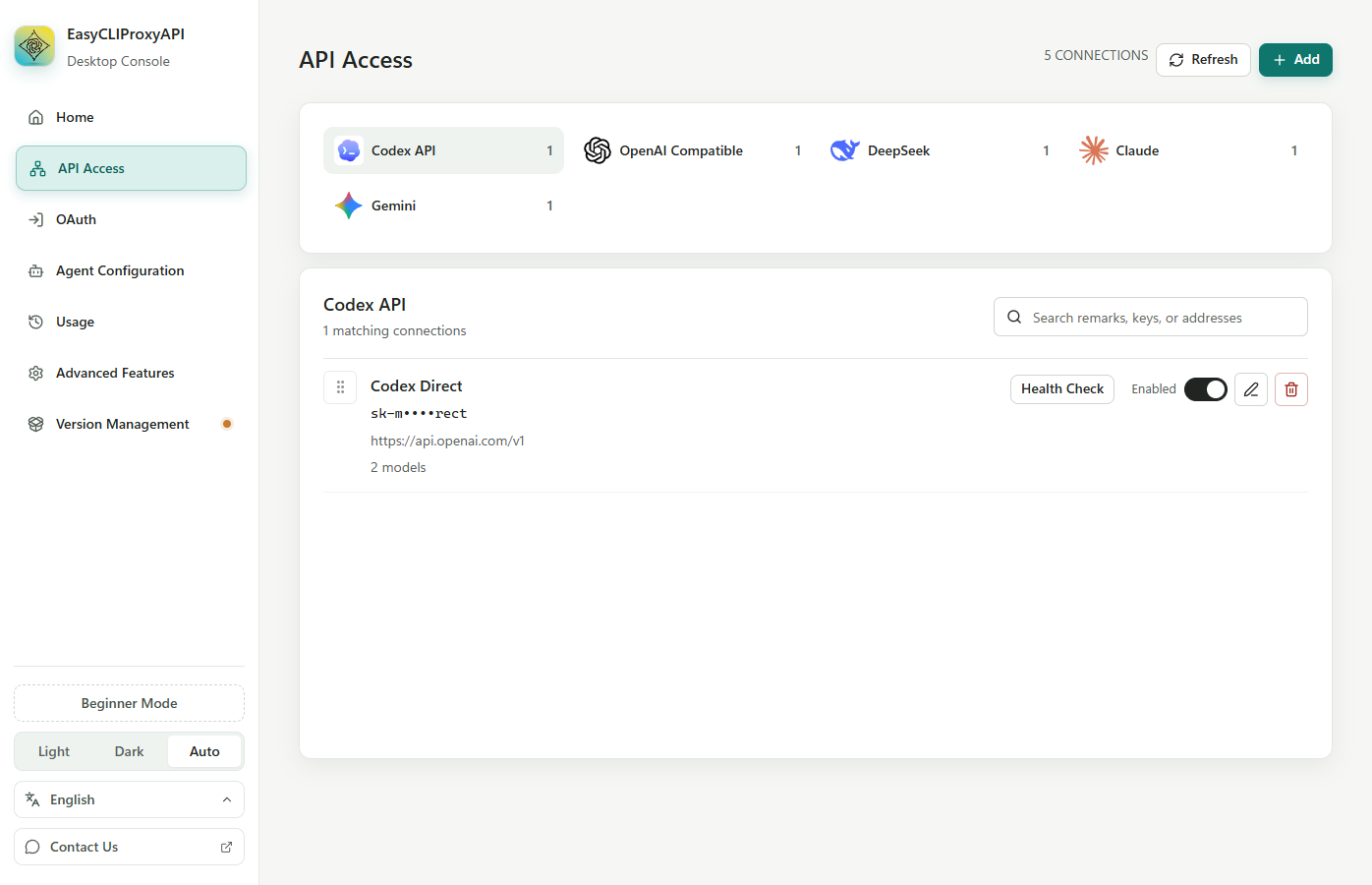 API provider aggregation