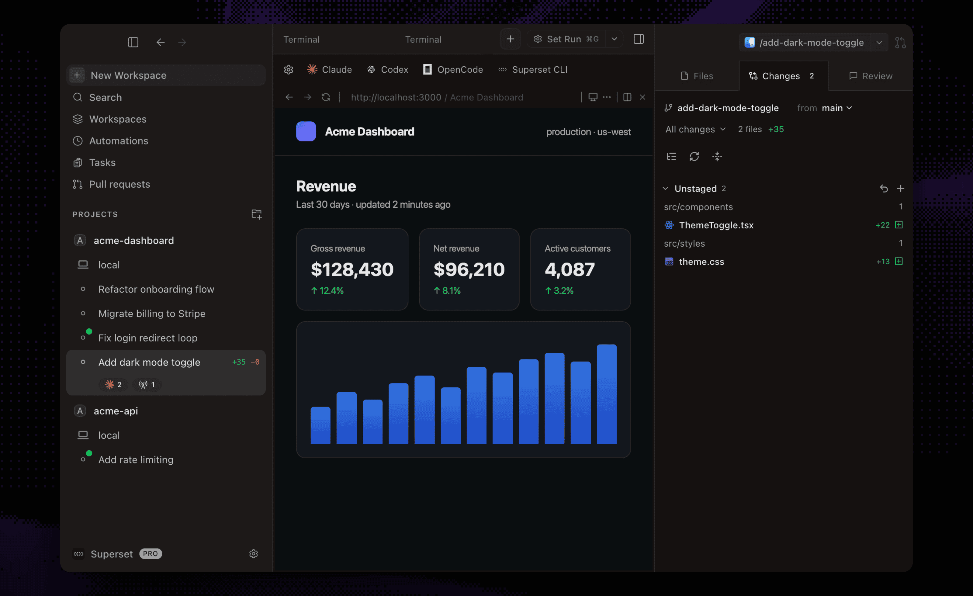 https://github.com/superset-sh/superset/blob/HEAD/In-app browser previewing a dev server with detected ports