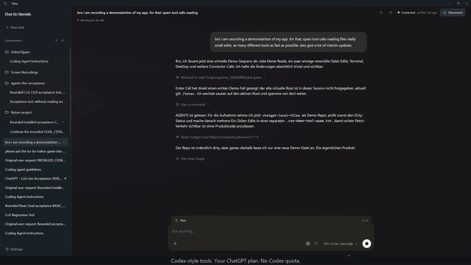 https://github.com/totec448-spec/chat-on-steroids/blob/HEAD/Chat On Steroids in action: model selection, task plans, live tool results and reusable workers