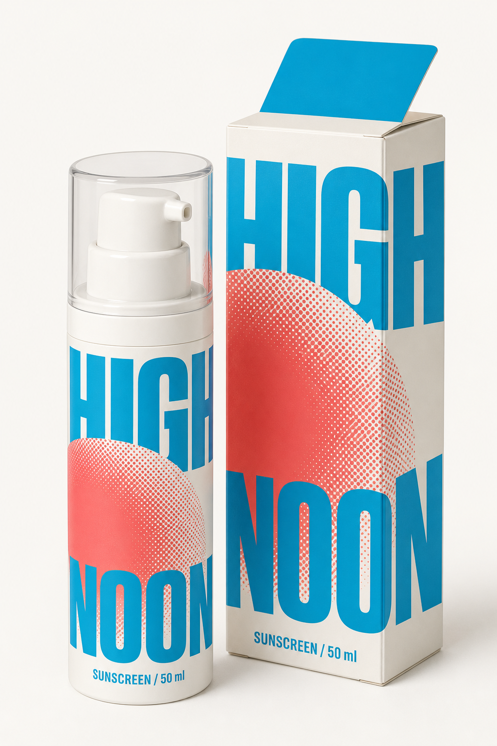 https://github.com/yanliudesign/mono-color-skill/blob/HEAD/Cyan and coral sunscreen packaging
