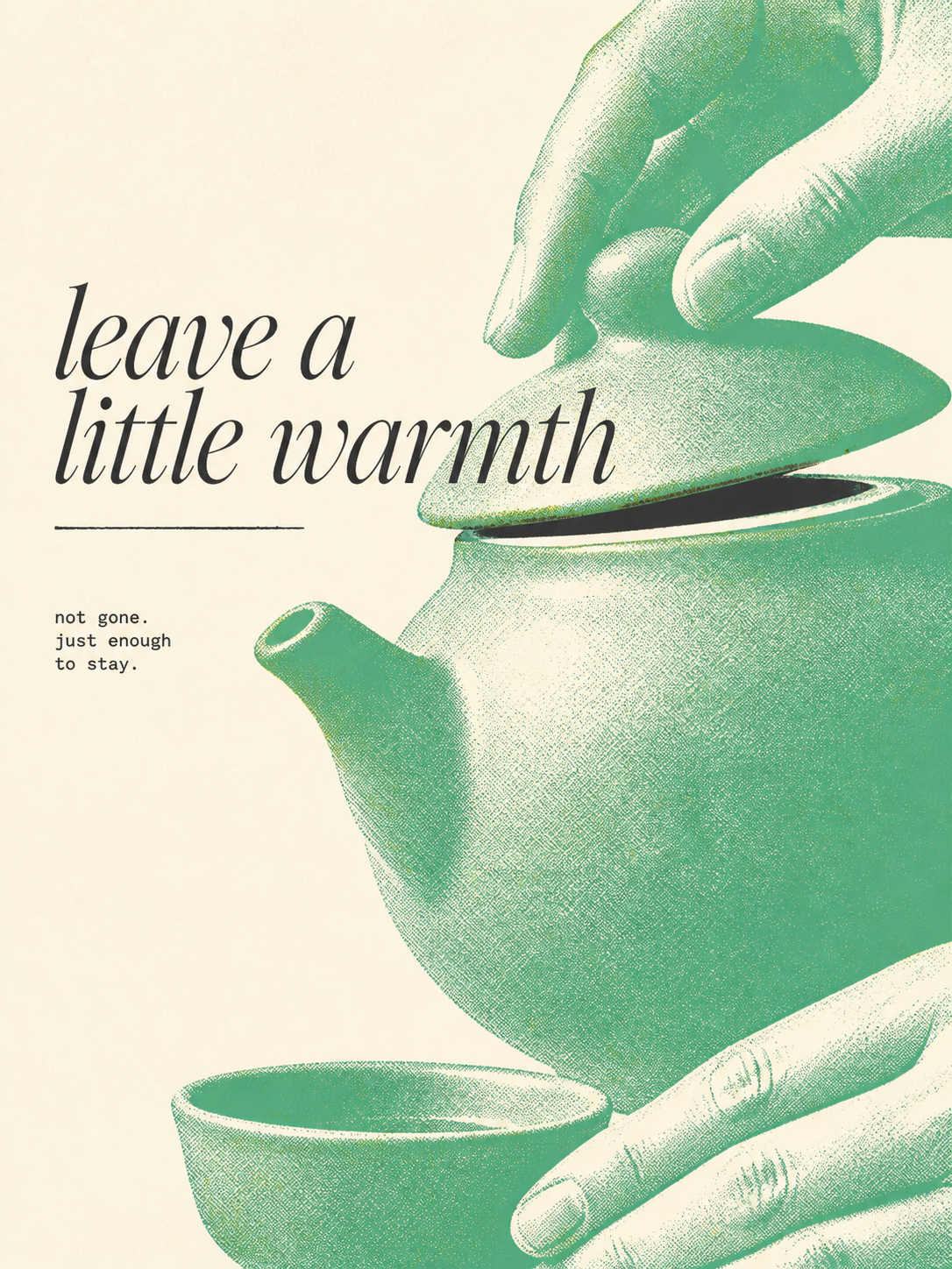 https://github.com/yanliudesign/mono-color-skill/blob/HEAD/Green halftone teapot editorial poster
